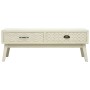 Coffee table with 2 carved gray wood drawers 110x50x40 cm by vidaXL, Coffee table - Ref: Foro24-285751, Price: 175,99 €, Disc...