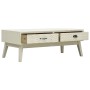 Coffee table with 2 carved gray wood drawers 110x50x40 cm by vidaXL, Coffee table - Ref: Foro24-285751, Price: 175,99 €, Disc...