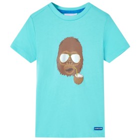 Aquamarine short-sleeved children's t-shirt 140 by , Kids T-shirts - Ref: Foro24-11623, Price: 9,99 €, Discount: %