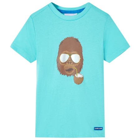 Aquamarine short-sleeved children's t-shirt 140 by , Kids T-shirts - Ref: Foro24-11623, Price: 9,20 €, Discount: %