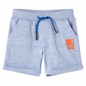 Pantalones cortos infantiles con cordón azul mélange 140 de , Pantalones de niños - Ref: Foro24-12198, Precio: 10,99 €, Descu...