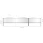 Garden fence with black steel spearheads (0.5-0.75)x5.1m by vidaXL, fence panels - Ref: Foro24-277705, Price: 167,17 €, Disco...