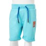 Pantalones cortos infantiles con cordón color aguamarina 140 de , Pantalones de niños - Ref: Foro24-12208, Precio: 10,68 €, D...