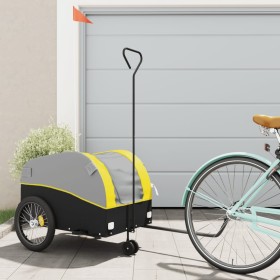 Black and yellow iron bicycle trailer 45 kg by , Bicycle trailers - Ref: Foro24-94148, Price: 81,99 €, Discount: %