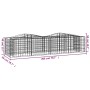 Galvanized iron arch shaped gabion bed 200x50x50 cm by , Pots and planters - Ref: Foro24-153542, Price: 56,14 €, Discount: %