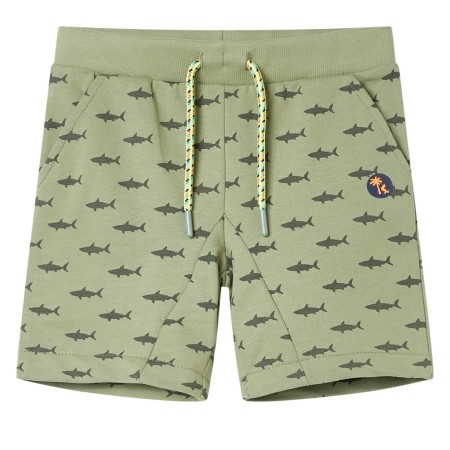 Kindershorts mit Kordelzug hellkhaki 128 von , Kinderhosen - Ref: Foro24-12327, Preis: 11,99 €, Rabatt: %