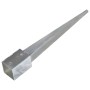 Ground spikes 6 units galvanized steel silver 9x9x75 cm by vidaXL, Spikes for anchoring in the ground - Ref: Foro24-145414, P...