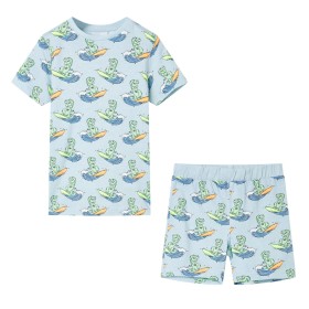 Kurzärmliger hellblauer Kinderpyjama 128 von , Kinderhosen - Ref: Foro24-11862, Preis: 12,92 €, Rabatt: %