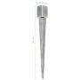 Ground spikes 6 pcs silver galvanized steel 9x9x90 cm by vidaXL, Spikes for anchoring in the ground - Ref: Foro24-145417, Pri...