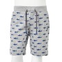 Pantalones cortos infantiles con cordón gris melange 140 de , Pantalones de niños - Ref: Foro24-12333, Precio: 11,59 €, Descu...