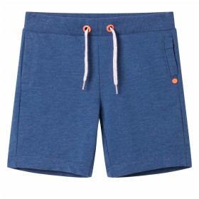 Pantalones cortos infantiles con cordón azul oscuro mélange 104 de , Pantalones de niños - Ref: Foro24-12365, Precio: 10,99 €...