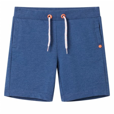 Pantalones cortos infantiles con cordón azul oscuro mélange 104 de , Pantalones de niños - Ref: Foro24-12365, Precio: 10,83 €...