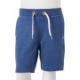 Pantalones cortos infantiles con cordón azul oscuro mélange 128 de , Pantalones de niños - Ref: Foro24-12367, Precio: 9,20 €,...