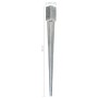 Ground spikes 2 pcs silver galvanized steel 7x7x90 cm by vidaXL, Spikes for anchoring in the ground - Ref: Foro24-145404, Pri...