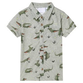 Children's shirt light khaki melange 104 by , Kids T-shirts - Ref: Foro24-12105, Price: 11,99 €, Discount: %