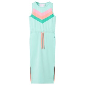 Children's dress with light mint drawstring 128 by , Children's dresses - Ref: Foro24-11307, Price: 13,99 €, Discount: %