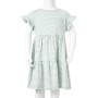 Kinderkleid mit mintgrünen Rüschenärmeln 128 von , Kinderkleider - Ref: Foro24-11512, Preis: 11,71 €, Rabatt: %