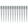 Ground spikes 12 units galvanized steel silver 8x8x76 cm by vidaXL, Spikes for anchoring in the ground - Ref: Foro24-145409, ...