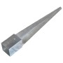 Ground spikes 2 pcs silver galvanized steel 10x10x76 cm by vidaXL, Spikes for anchoring in the ground - Ref: Foro24-145419, P...