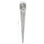 Ground spikes 12 pcs silver galvanized steel 10x10x91 cm by vidaXL, Spikes for anchoring in the ground - Ref: Foro24-145424, ...