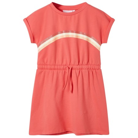 Vestido infantil con cordón color coral 92 de , Vestidos de niños - Ref: Foro24-10619, Precio: 12,84 €, Descuento: %