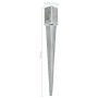 Ground spikes 2 pcs silver galvanized steel 8x8x76 cm by vidaXL, Spikes for anchoring in the ground - Ref: Foro24-145407, Pri...