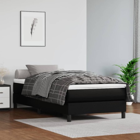 Black synthetic leather pocket spring mattress 120x190x20cm by , Mattresses - Ref: Foro24-4007148, Price: 176,24 €, Discount: %