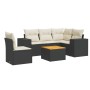 6-piece garden sofa set and black synthetic rattan cushions by , Garden sets - Ref: Foro24-3225447, Price: 399,98 €, Discount: %