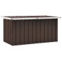 Brown garden storage box 129x67x65 cm by vidaXL, Outdoor storage boxes - Ref: Foro24-46264, Price: 101,14 €, Discount: %