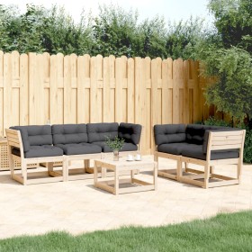 5-piece garden sofa set with solid pine wood cushions by , Garden sets - Ref: Foro24-3217000, Price: 526,75 €, Discount: %