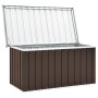 Brown garden storage box 129x67x65 cm by vidaXL, Outdoor storage boxes - Ref: Foro24-46264, Price: 101,14 €, Discount: %