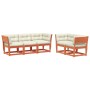 5-piece garden sofa set with wax-brown pine wood cushions by , Garden sets - Ref: Foro24-3217002, Price: 620,99 €, Discount: %