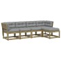 5-piece garden sofa set with impregnated pine wood cushions by , Garden sets - Ref: Foro24-3217009, Price: 496,20 €, Discount: %