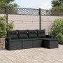 5-teiliges Gartenmöbel-Set und schwarze synthetische Rattankissen von , Gartensets - Ref: Foro24-3252422, Preis: 401,47 €, Ra...