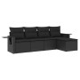 Set de muebles de jardín 5 pzas y cojines ratán sintético negro de , Conjuntos de jardín - Ref: Foro24-3252422, Precio: 400,9...