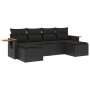 6-teiliges Gartensofa-Set und schwarze synthetische Rattankissen von , Gartensets - Ref: Foro24-3259458, Preis: 381,77 €, Rab...