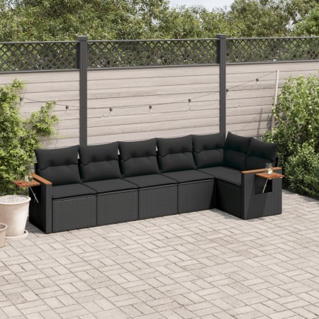 6-piece garden sofa set and black synthetic rattan cushions by , Garden sets - Ref: Foro24-3259227, Price: 437,29 €, Discount: %