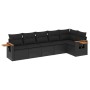 6-piece garden sofa set and black synthetic rattan cushions by , Garden sets - Ref: Foro24-3259227, Price: 437,29 €, Discount: %