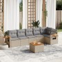 7-piece garden sofa set and beige synthetic rattan cushions by , Garden sets - Ref: Foro24-3259238, Price: 502,14 €, Discount: %