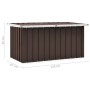 Brown garden storage box 129x67x65 cm by vidaXL, Outdoor storage boxes - Ref: Foro24-46264, Price: 101,14 €, Discount: %