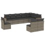 10-piece garden sofa set with gray synthetic rattan cushions by , Garden sets - Ref: Foro24-3258476, Price: 598,82 €, Discoun...