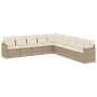 Set de sofás de jardín 9 pzas con cojines ratán sintético beige de , Conjuntos de jardín - Ref: Foro24-3258460, Precio: 716,6...