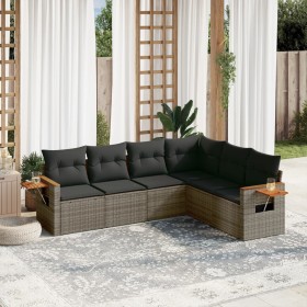 Set de muebles de jardín 6 pzas y cojines ratán sintético gris de , Conjuntos de jardín - Ref: Foro24-3259246, Precio: 426,71...