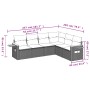 6-piece garden furniture set and gray synthetic rattan cushions by , Garden sets - Ref: Foro24-3259246, Price: 426,71 €, Disc...