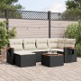 7-piece garden dining set and black synthetic rattan cushions by , Garden sets - Ref: Foro24-3259424, Price: 464,98 €, Discou...