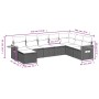 8-teiliges Gartensofa-Set und graue synthetische Rattankissen von , Gartensets - Ref: Foro24-3259491, Preis: 517,13 €, Rabatt: %