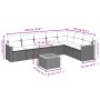 8-teiliges Gartensofa-Set und graue synthetische Rattankissen von , Gartensets - Ref: Foro24-3258441, Preis: 482,37 €, Rabatt: %