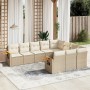 Gartensofa-Set mit beigen Kissen, 10-teilig, synthetisches Rattan von , Gartensets - Ref: Foro24-3259580, Preis: 719,93 €, Ra...