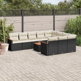 11-piece garden sofa set and black synthetic rattan cushions by , Garden sets - Ref: Foro24-3258745, Price: 625,79 €, Discoun...