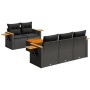 6-piece garden sofa set and black synthetic rattan cushions by , Garden sets - Ref: Foro24-3259024, Price: 466,32 €, Discount: %